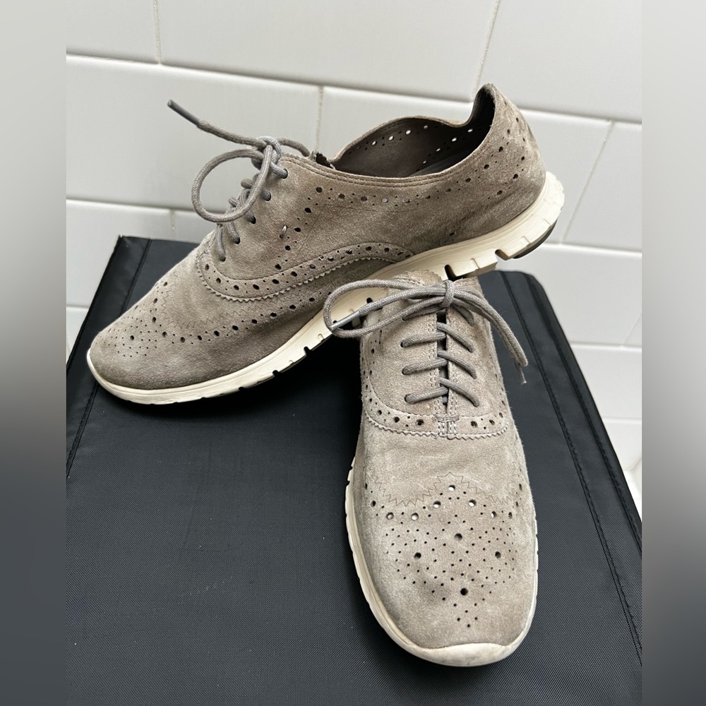 COLE HAAN ZEROGRAND WING OXFORD ::SZ9.5B IronStone Suede